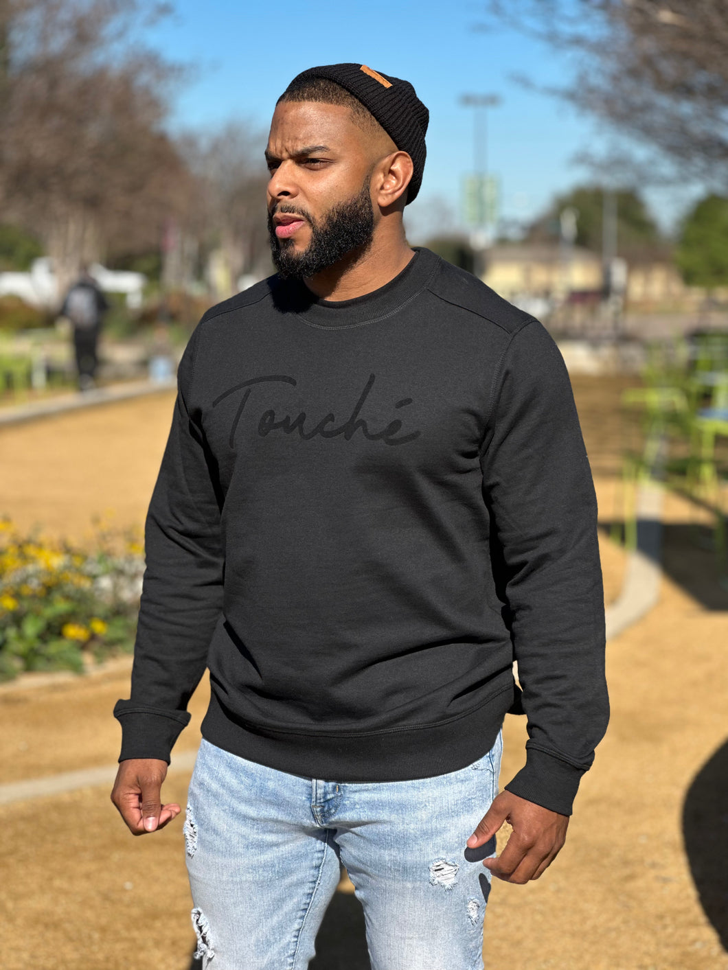 Black on Black Crew Neck Sweater